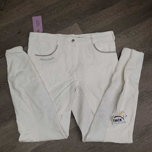 Full Sticky Seat Breeches *vgc, mnr threads, stained seat & legs, purple "spots"? or pattern