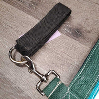 Hvy Cordura Closed Nylon Stall Guard, 4 velcro post attachment straps *xc, dirty, thick residue