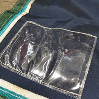 Hvy Cordura Closed Nylon Stall Guard, 4 velcro post attachment straps *xc, dirty, thick residue