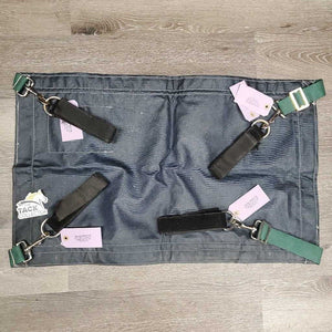 Hvy Cordura Closed Nylon Stall Guard, 4 velcro post attachment straps *xc, dirty, thick residue