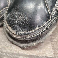 Open Front & Hind Boots, tabs, leather, memory foam *gc/fair, dirty, sandy, rubs, scuffs, torn/holey edges, peeled