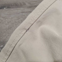 Euro Seat Breeches *gc/fair, stretched & puckers, hairy velcro, seam puckers, undone seam stitching
