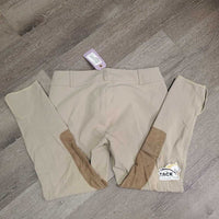 Euro Seat Breeches *gc/fair, stretched & puckers, hairy velcro, seam puckers, undone seam stitching
