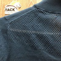 LS Light Sweater, 1/2 zip up, Mesh Back *gc, rubs, pills, older