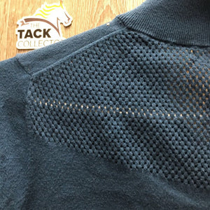 LS Light Sweater, 1/2 zip up, Mesh Back *gc, rubs, pills, older