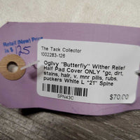 "Butterfly" Wither Relief Half Pad Cover ONLY *gc, dirt, stains, hair, v. mnr pills, rubs, puckers
