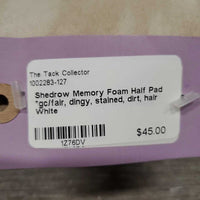Memory Foam Half Pad *gc/fair, dingy, stained, dirt, hair
