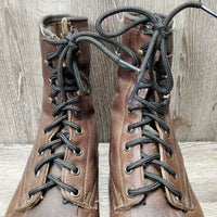Pr Roper Boots, fringe, laces *xc, clean, mnr scuffs, pilly inside
