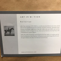 2 Horse Prints by John Nost Sartorius: Conqueror & Moorrock Matted, Wood Frames *xc, v.mnr wcuff
