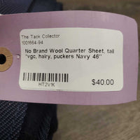 Wool Quarter Sheet, tail *vgc, hairy, puckers