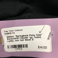 "Springbank Pony Club" Sweatshirt Hoodie *gc, faded, v.pilly, mnr hair
