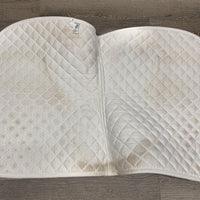 Quilt Jumper Saddle Pad, embroidery "Alhambra Stables" *gc, dingy, hair, dirt, mnr rubs, pills, stains
