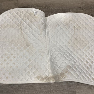 Quilt Jumper Saddle Pad, embroidery "Alhambra Stables" *gc, dingy, hair, dirt, mnr rubs, pills, stains