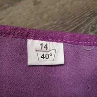 JUNIORS Suede Half Chaps *gc, rubs, older, dirt, edge rubs & pills, stains, stuck hay
