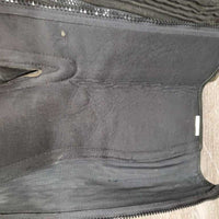 Hvy Suede Half Chaps *gc, dirt, stretched elastic, rubs, faded, sm inner holes, discolored
