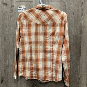 LS Western Shirt, snaps *vgc, seam puckers