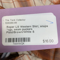 LS Western Shirt, snaps *vgc, seam puckers