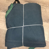 Cotton Stable Sheet, 2 legs, *gc, clean, hair, lint, v. faded, scuffs, threads, rubbed lining, mnr shrunk, marker