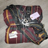 Lt Winter Blanket, 2 legs, detach tail flap *gc, 0 wpf, mnr repairs, dirt, rubs, mnr hair, snags, slices, v. faded
