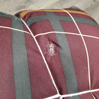 Lt Winter Blanket, 2 legs, detach tail flap *gc, 0 wpf, mnr repairs, dirt, rubs, mnr hair, snags, slices, v. faded
