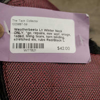Lt Winter Neck ONLY, *gc, repairs, mnr wpf, snags, faded, lining tears, torn binding, stretched els, rubs