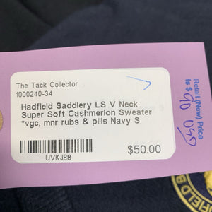 LS V Neck Super Soft Cashmerlon Sweater *vgc, mnr rubs & pills