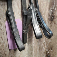 FS Rsd Monocrown Dressage Double Bridle, Bling, Crank, Notched & Curb Reins *xc, clean, NO Flash, mnr dirty edges, creases & fading
