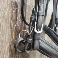 FS Rsd Monocrown Dressage Double Bridle, Bling, Crank, Notched & Curb Reins *xc, clean, NO Flash, mnr dirty edges, creases & fading
