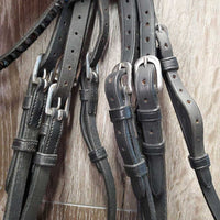 FS Rsd Monocrown Dressage Double Bridle, Bling, Crank, Notched & Curb Reins *xc, clean, NO Flash, mnr dirty edges, creases & fading
