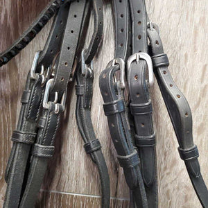 FS Rsd Monocrown Dressage Double Bridle, Bling, Crank, Notched & Curb Reins *xc, clean, NO Flash, mnr dirty edges, creases & fading