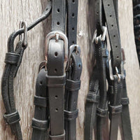 FS Rsd Monocrown Dressage Double Bridle, Bling, Crank, Notched & Curb Reins *xc, clean, NO Flash, mnr dirty edges, creases & fading
