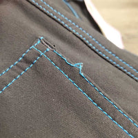 Euro Seat Breeches *gc/fair, rubs, clumpy knees, seat: rubs, pills, stretched & stains
