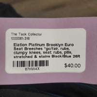 Euro Seat Breeches *gc/fair, rubs, clumpy knees, seat: rubs, pills, stretched & stains