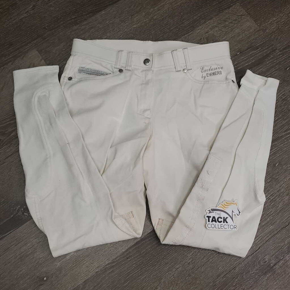 Euro Seat Breeches *gc, mnr stains, puckers, shrunk?, repaired, dingy