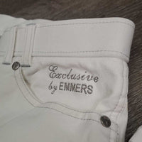 Euro Seat Breeches *gc, mnr stains, puckers, shrunk?, repaired, dingy
