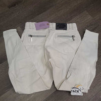 Euro Seat Breeches *gc, mnr stains, puckers, shrunk?, repaired, dingy
