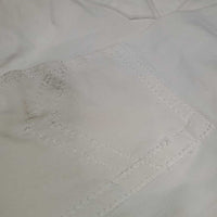 Euro Seat Breeches *gc, mnr stains, puckers, shrunk?, repaired, dingy