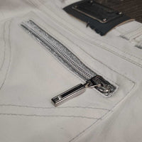 Euro Seat Breeches *gc, mnr stains, puckers, shrunk?, repaired, dingy