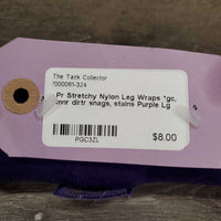 Pr Stretchy Nylon Leg Wraps *gc, mnr dirtr snags, stains