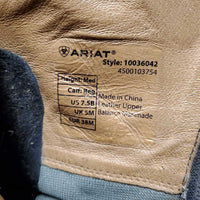 Field Boots, Zips *fair, BROKEN Zip-L, dirty, taped, faded, repaired, crushed Heel-R, curled edges
