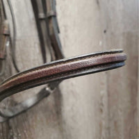 Rsd Bridle, Soft ?Nunn Finer Rubber Reins *gc, v.dirty, dry, stiff, edge scrapes, older
