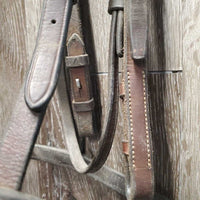 Rsd Bridle, Soft ?Nunn Finer Rubber Reins *gc, v.dirty, dry, stiff, edge scrapes, older
