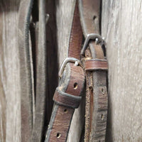 Rsd Bridle, Soft ?Nunn Finer Rubber Reins *gc, v.dirty, dry, stiff, edge scrapes, older
