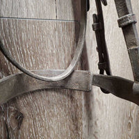 Rsd/FS Hunter Bridle, Wide Noseband, Braided Reins *gc, dirty, dry, rubs, older
