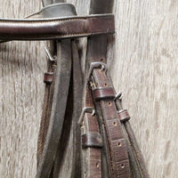 Rsd/FS Hunter Bridle, Wide Noseband, Braided Reins *gc, dirty, dry, rubs, older
