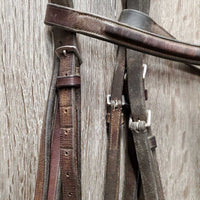 Rsd/FS Hunter Bridle, Wide Noseband, Braided Reins *gc, dirty, dry, rubs, older
