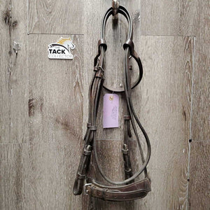 Rsd/FS Hunter Bridle, Wide Noseband, Braided Reins *gc, dirty, dry, rubs, older