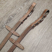 Pr Cotton Web Reins, Buckles *gc, stiff, dry, mnr dirt, rubs & frays
