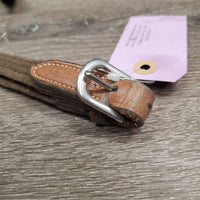 Pr Cotton Web Reins, Buckles *gc, stiff, dry, mnr dirt, rubs & frays
