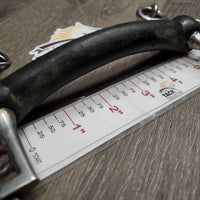 Hard Curved Rubber Mullen Mouth Pelham Bit, Chain *gc, clean & dirty, faded, film

